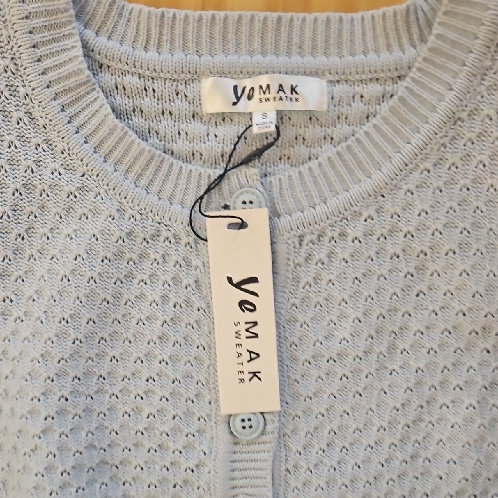 Yemak Light Blue Women's Cardigan - Picture 5 of 5